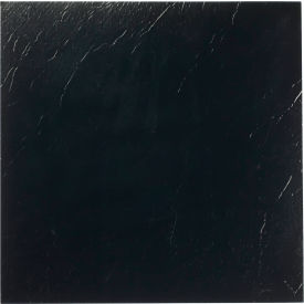 Sterling Self Adhesive Vinyl Floor Tile 12" x 12", Black, 20 Pack