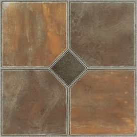 Self Adhesive Vinyl Floor Tile 12" x 12", Rustic Slate, 20 Pack