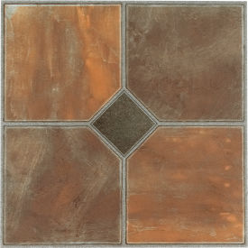 Self Adhesive Vinyl Floor Tile 12" x 12", Rustic Slate, 45 Pack