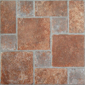 Self Adhesive Vinyl Floor Tile 12" x 12", Brick Pavers, 20 Pack
