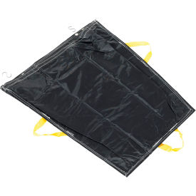 Polyester Pallet Rack Trash Bag, 5 Pack, 37" x 40", Blue w/ White Lettering