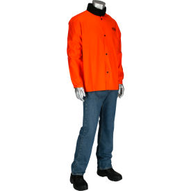 9oz 30" Sateen Cotton Jacket, Orange, 5XL