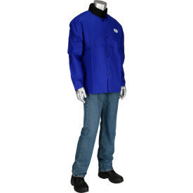 9oz 30" Sateen Cotton Jacket, Royal Blue, XL