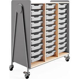 Whiffle Typical 10 Triple, 19-3/4"D x 43-1/4"W x 48"H, Gray