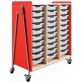 Whiffle Typical 10 Triple, 19-3/4"D x 43-1/4"W x 48"H, Red