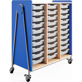 Whiffle Typical 10 Triple, 19-3/4"D x 43-1/4"W x 48"H, Spectrum Blue