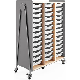 Whiffle Typical 12 Triple, 19-3/4"D x 43-1/4"W x 60"H, Gray