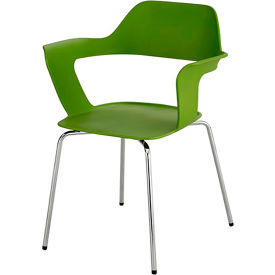 Bandi Shell Stack Chair, 19"D x 23-3/4"W x 31"H, Green