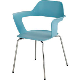 Bandi Shell Stack Chair, 19"D x 23-3/4"W x 31"H, Blue