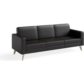 Lounge Sofa, 30"D x 77"W x 28"H, Black