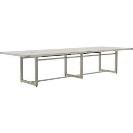 Mirella Conference Table, Sitting-Height, 12'L, Rectangle, White Ash