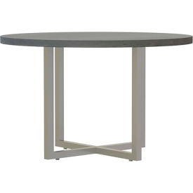 Mirella Conference Table, Round, 42"W x 29-1/2"H, Stone Gray