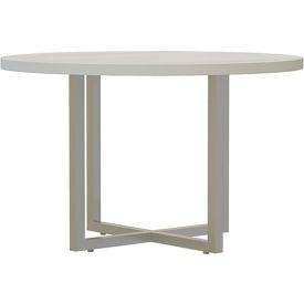 Mirella Conference Table, Round, 42"W x 29-1/2"H, White Ash