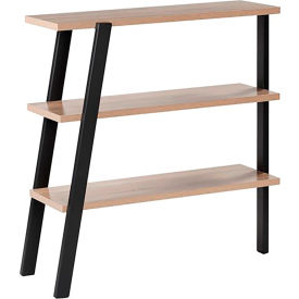 Mirella 3 Shelf Bookshelf, 13-1/2"D x 36"W x 38"H, Sand Dune