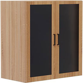 Mirella Glass Door Display Cabinet, 20"D x 36"W x 38"H, Sand Dune