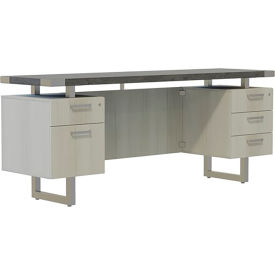 Mirella Free Standing Credenza, 20"L x 72"W x 29-1/2"H, Stone Gray