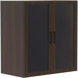 Mirella Glass Door Display Cabinet, 20"D x 36"W x 38"H, Southern Tobacco
