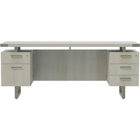 Mirella Free Standing Credenza, BBB/BF, 20"L x 72"W x 29-1/2"H, White Ash
