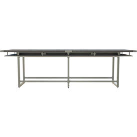 Mirella Conference Table, Standing-Height, 12'L, Rectangle, Stone Gray