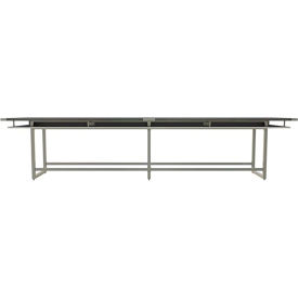 Mirella Conference Table, Standing-Height, 16'L, Rectangle, Stone Gray