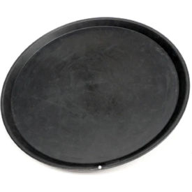 16" Round Serving Tray, Black, Pack of 4