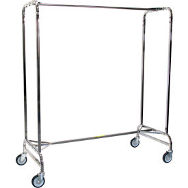 Single Garment Rack, 60", Steel, Chrome Finish