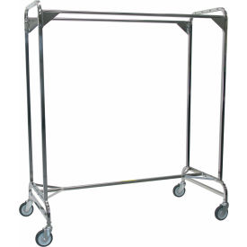 Double Garment Rack, 72", Steel, Chrome Finish