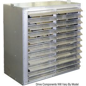Cabinet Exhaust Fan w/ Shutter, 42" Prop, 1HP, 15570 CFM, 1 Phase, Direct Drive