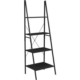 Niche Soho Modern Ladder A Frame 4 Shelf Bookcase, 24"W x 20"D x 72"H, Ebony