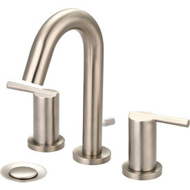 Two Handle Bathroom Widespread Faucet with Pop-Up PVD Brushed Nickel