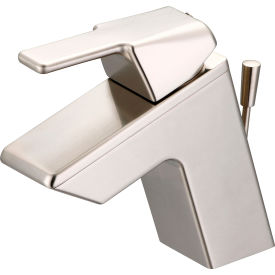 Single Handle Bathroom Faucet with Pop-Up PVD Brushed Nickel