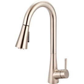 Single Lever Pull-Down Kitchen Faucet PVD Brushed Nickel