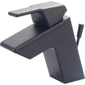 Single Handle Bathroom Faucet with Pop-Up Matte Black