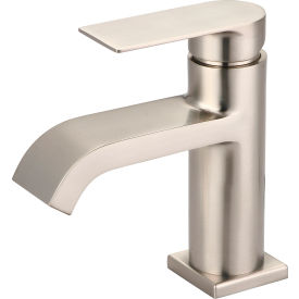 Single Lever Bathroom Faucet with Touch Drown Drain PVD Brushed Nickel
