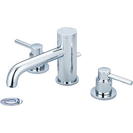 Motegi Two Handle Bathroom Widespread Faucet with Brass Pop-Up Polished Chrome