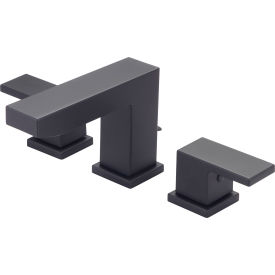 Two Handle Bathroom Widespread Faucet with Pop-Up Matte Black