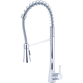 Single Lever Pre-Rinse Spring Pull-Down Kitchen Faucet Polished Chrome