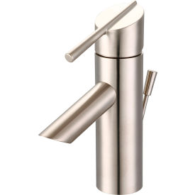Single Lever Bathroom Faucet with Pop-Up PVD Brushed Nickel
