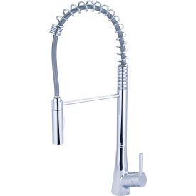 Single Lever Pre-Rinse Spring Pull-Down Kitchen Faucet Polished Chrome