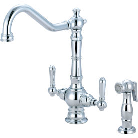 Americana 2AM401 Two Handle Kitchen Faucet with Spray Polished Chrome