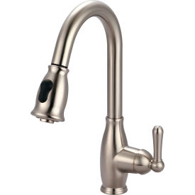 Single Lever Pull-Down Kitchen Faucet PVD Brushed Nickel