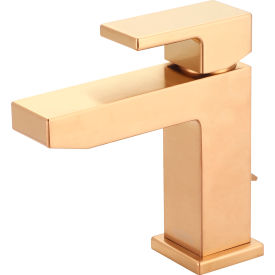 Single Lever Bathroom Faucet with Pop-Up PVD Brushed Gold