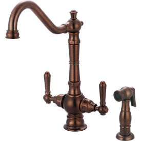 Two Handle Kitchen Faucet with Spray Oil Rubbed Bronze