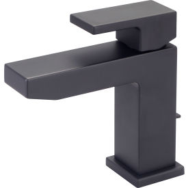 Single Lever Bathroom Faucet with Pop-Up Matte Black