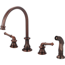 Del Mar Two Handle Kitchen Faucet with Spray Oil Rubbed Bronze