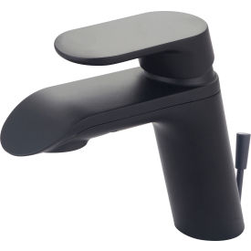 Single Lever Bathroom Faucet with Pop-Up Matte Black