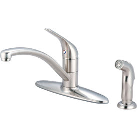 Single Lever Kitchen Faucet with Spray PVD Brushed Nickel