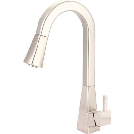 Single Lever Pull-Down Kitchen Faucet PVD Brushed Nickel