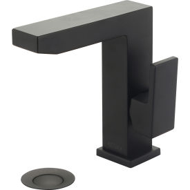 Single Lever Bathroom Faucet with Pop-Up Matte Black