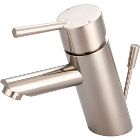 Single Lever Bathroom Faucet with Pop-Up PVD Brushed Nickel